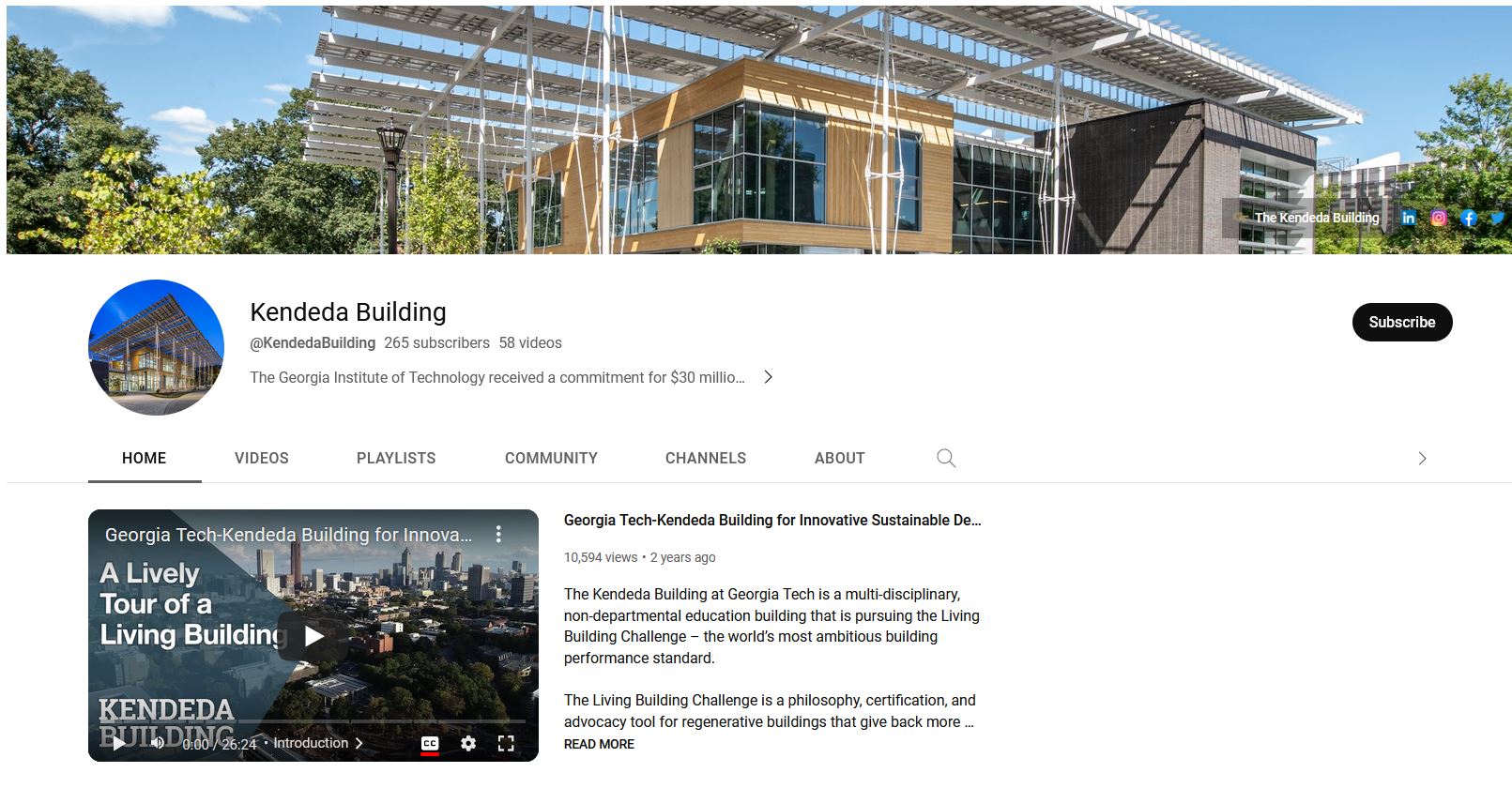 Videos and pictures the kendeda building for innovative sustainable